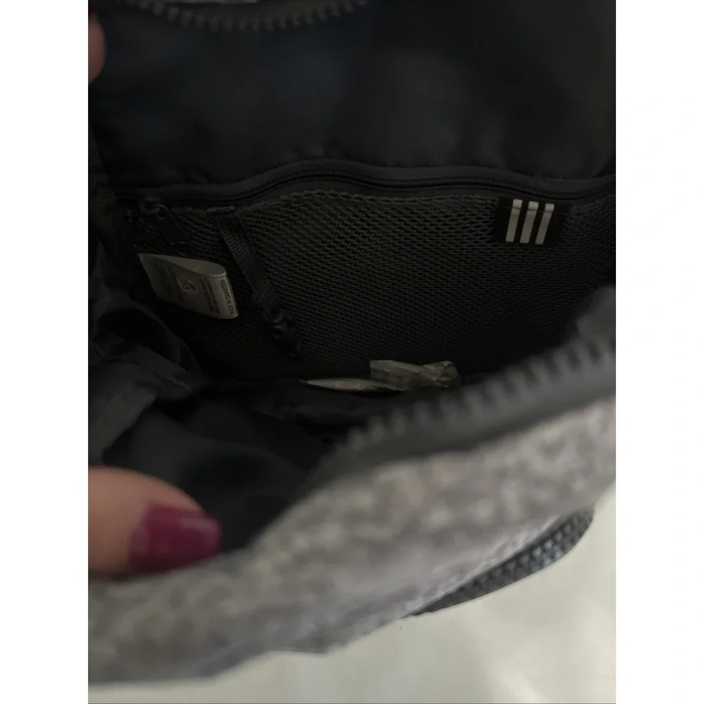 Adidas Linear Mini Backpack Grey Heather Recycled Content Small Travel Bag‎ NEW - Picture 3 of 5